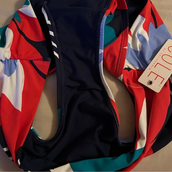 Cole Of California 2 Piece Bikini High Cut Bottom Twist Underwire Top Womens 14 - Picture 3 of 13